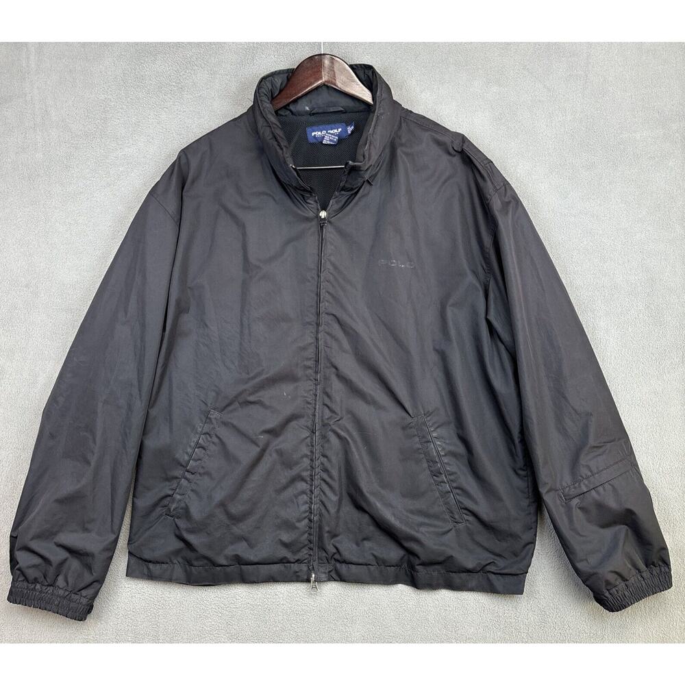 Polo Ralph Lauren Golf Mens Full-Zip Hooded Jacket Coat Black - Size XXL - Picture 1 of 14